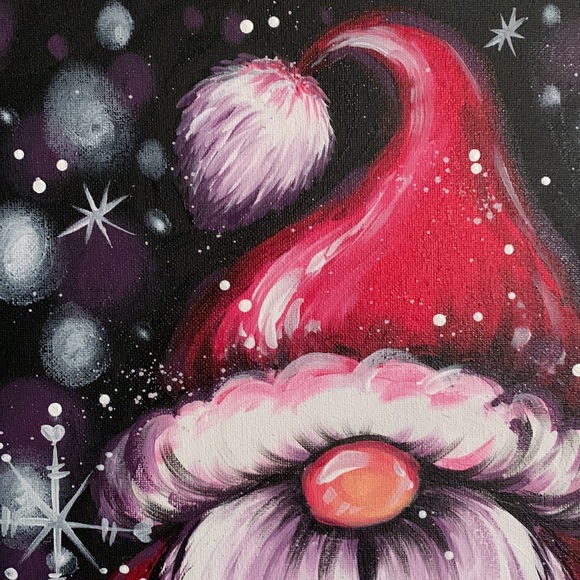 SALE!! Santa holiday gnome painting #2 handmade - Picture 2 of 10